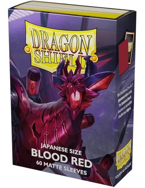 Fundas Dragon Shield Tamaño Japonés (59x86mm) - Blood Red/Rojo Sangre Matte  - Fundas tamaño standard small para juegos como Yu-