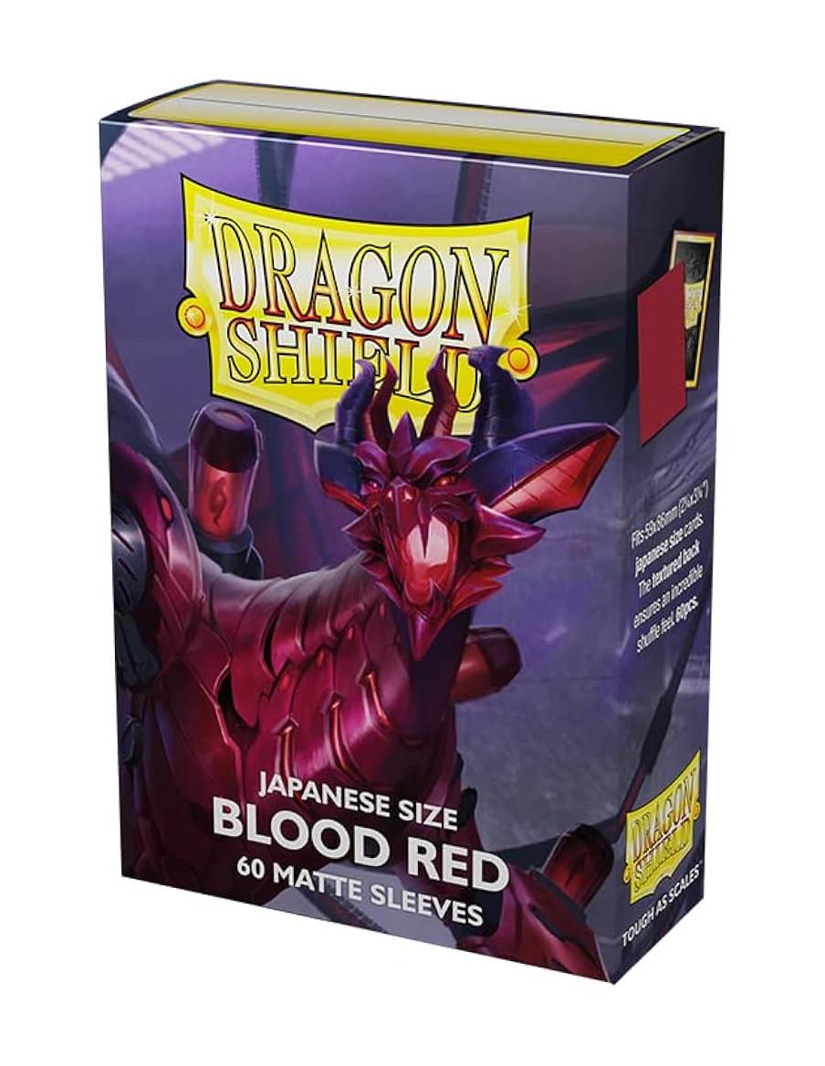 Fundas Dragon Shield Tamaño Japonés (59x86mm) - Blood Red Matte  - Fundas tamaño standard small para juegos como Yu-Gi-Oh! 