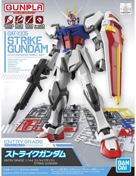 Figura Montable. Strike Gundam. GAT-X105. BANDAI GUNPLA  - No requiere pegamento para el montaje, se requiere una pinza para qui
