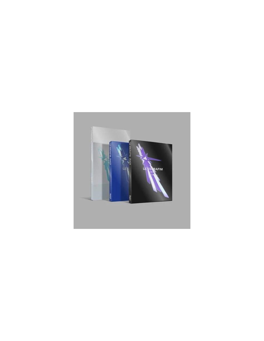 LE SSERAFIM - CRAZY (4TH Mini Album)  - LE SSERAFIM - CRAZY (4TH Mini Album) Variaciones: A (negro); B (azul); C (blanco) Conten