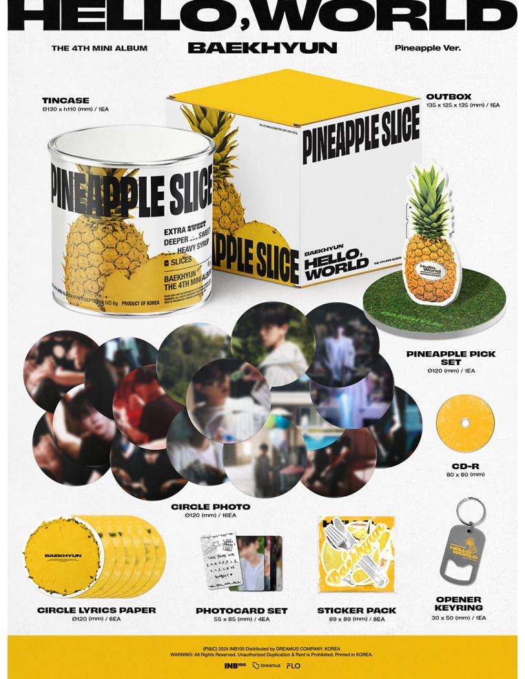 PREORDER BAEKHYUN (EXO) - HELLO, WORLD (PINEAPPLE VER.) LIMITED (4TH Mini Album)  - BAEKHYUN (EXO) - HELLO, WORLD (PINEAPPLE VER