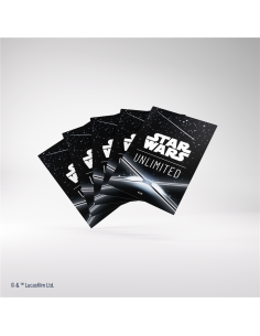 Star Wars: Unlimited - Art Sleeves: Card Back Black (60)  - ¡Enriquece tu experiencia de juego y protege tus cartas con estilo!