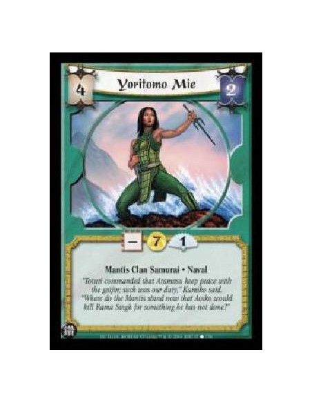 Yoritomo Mie  - Mantis Clan Samurai . Naval  