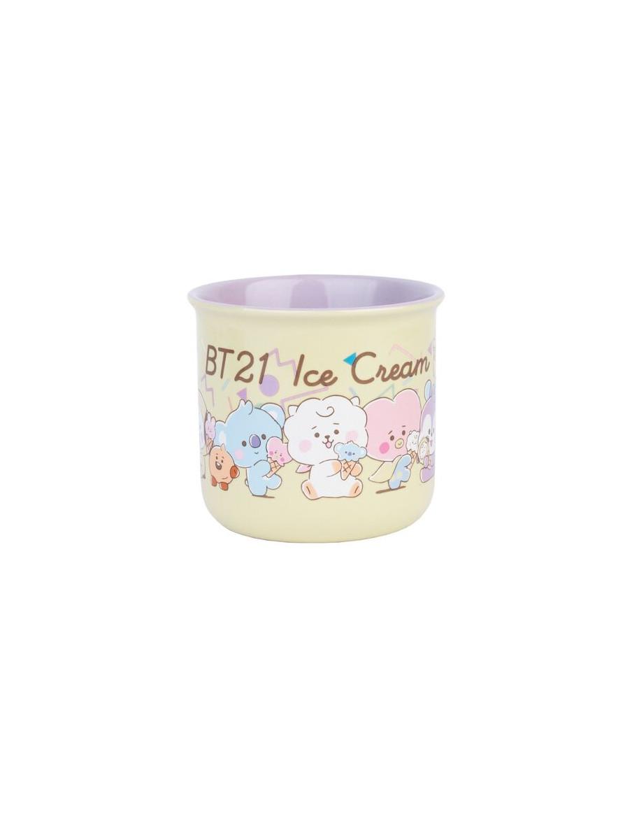 Taza premium BT21 - Ice Cream  - Taza de ceramica de BT21 edición Ice cream