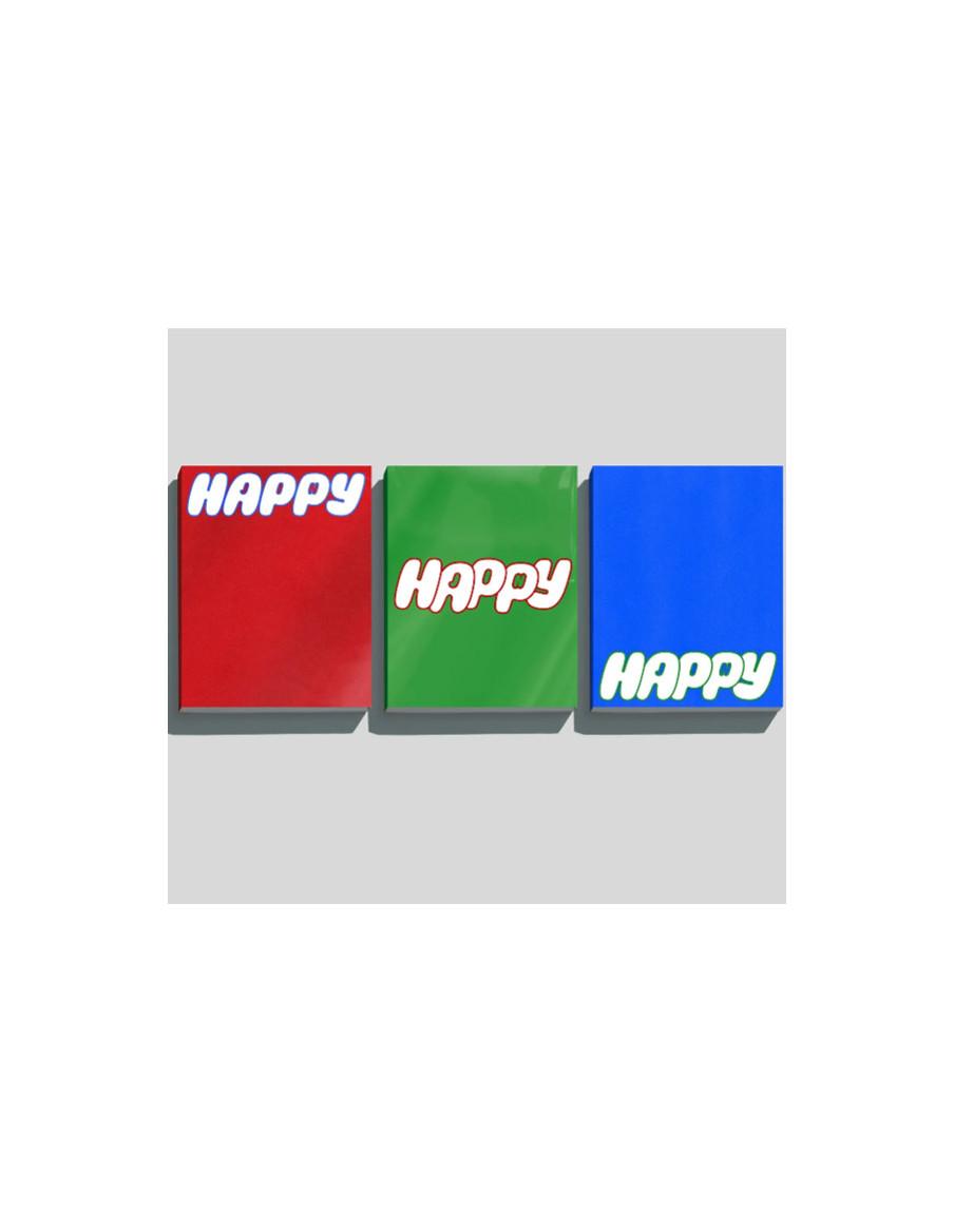 BTS - Jin - Happy (Solo Album)  -  - PHOTO BOOK : W220 X H280 X T8 (mm) / 88p- CD ENVELOPE : W150 X H130 (mm)- CD-R : W120 X H12