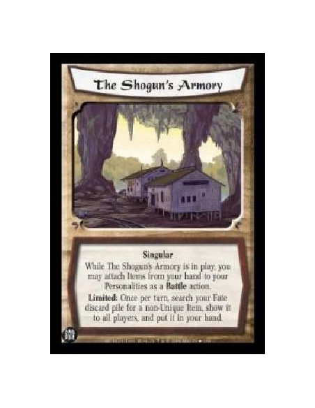 The Shogun's Armory  - Singular While The Shogun's Armory is in play, you may attach Items from your hand to your Personalities 