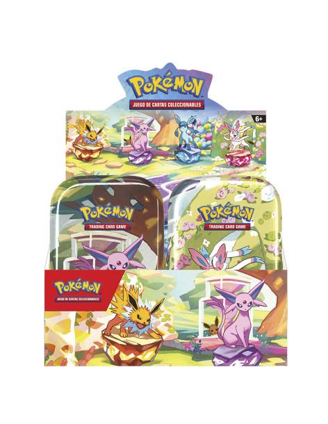 Escarlata y Púrpura 8.5 Evoluciones Prismáticas: Set de Minilatas (8) Español  - Cada minilata incluye dos sobres de expansión d 2