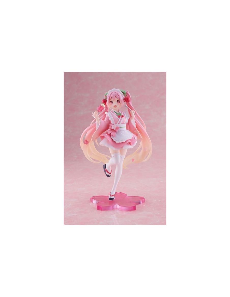 Figura Sakura Miku Japanese Cafe Newley Written. Hatsune Miku (20cm)  - Figura Hatsune de aproximadamente 20 centímetros de altu