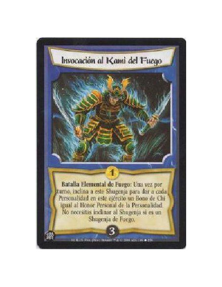 Summon Fire Kami  - Elemental Fire Battle: Once per turn, bow this Shugenja to give each Personality in this army a Chi bonus eq