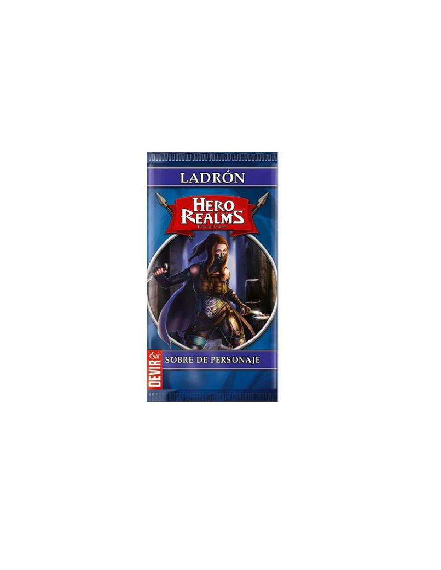 Hero Realms. Sobre de Personaje. Ladrón  - Contiene 15 Cartas: 1 Carta de Personaje Ladrón, las Cartas de Habilidad Atracar y Ro