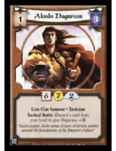 Akodo Dagurasu FOIL  - Lion Clan Samurai. Tactician Tactical Battle: Discard a card from your hand to give Dagurasu +3F.