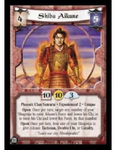 Shiba Aikune Exp2 FOIL  - Phoenix Clan Samurai . Experienced 2 . Unique Open: Once per turn, target any number of your Shugenja 