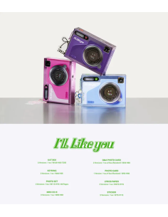 ILLIT - I’LL LIKE YOU (2nd Mini Album) GLLIT Version  - Versiones: To (rosa), With (azul), Between (morado)Contentido: Out Box : 2