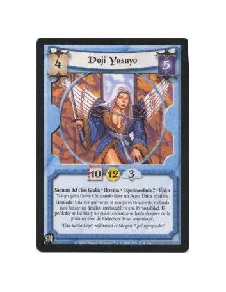 Doji Yasuyo Exp2 FOIL (Spanish)  - Crane Clan Samurai * Hero * Experinced 2 * Unique Yasuyo gains Double Chi while she has a Uni