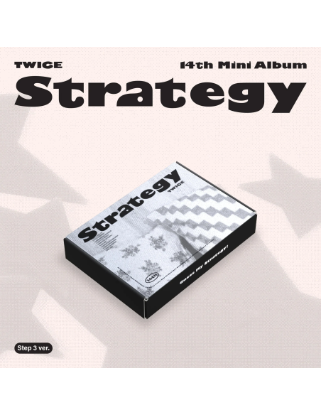 TWICE - 14th Mini Album [Strategy]  - Versiones: Step 1 Ver. / Step 2 Ver. / Step 3 Ver. Contenido:   Out Box -Step 1 Ver. : 268