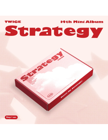 TWICE - 14th Mini Album [Strategy]  - Versiones: Step 1 Ver. / Step 2 Ver. / Step 3 Ver. Contenido:   Out Box -Step 1 Ver. : 268
