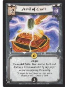 Anvil of Earth FOIL  - Unique. Elemental Battle: Bow Anvil of Earth and destroy a Terrain controlled by any player to bow an opp