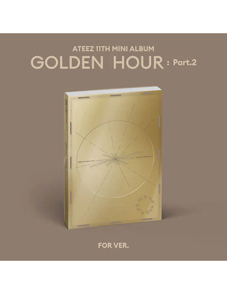 Ateez - Golden Hour: PART 2 (10TH mini Album)  -  Contenido Photobook : 153 X 217 (mm) / 120 p / 3 Ver. Contents Envelope : 153 
