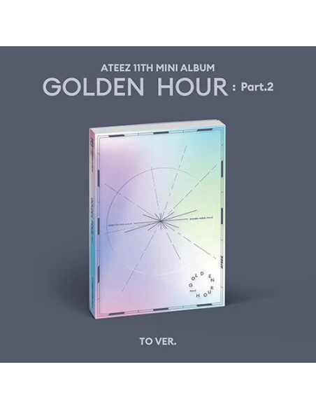 Ateez - Golden Hour: PART 2 (10TH mini Album)  -  Contenido Photobook : 153 X 217 (mm) / 120 p / 3 Ver. Contents Envelope : 153 
