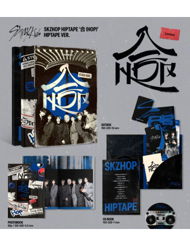 STRAY KIDS - SKZHOP HIPTAPE ‘合 (Hop)’ (Hiptape Ver.) (Limited)  - New album for Stray Kids: Bang Chan, Lee Know, Changbin, Hyunj