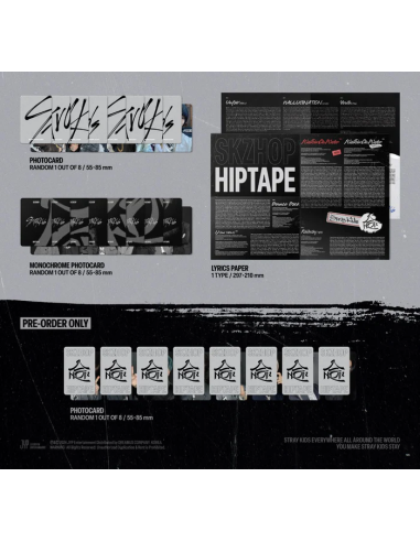 STRAY KIDS - SKZHOP HIPTAPE [合 (HOP)] (ACCORDION Ver.)  -   El grupo Stray Kids: Bang Chan, Lee Know, Changbin, Hyunjin, Han, Fe