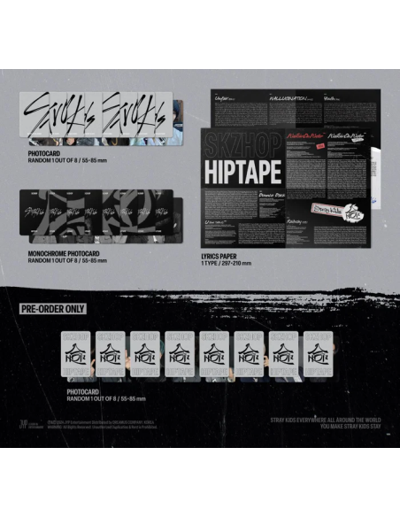 STRAY KIDS - SKZHOP HIPTAPE [合 (HOP)] (ACCORDION Ver.)  -   El grupo Stray Kids: Bang Chan, Lee Know, Changbin, Hyunjin, Han, Fe