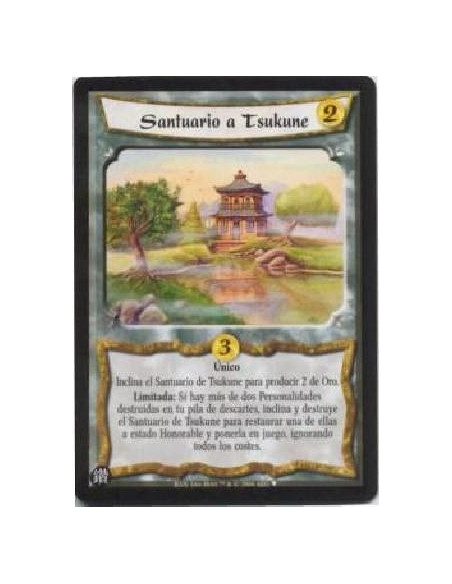Shrine to Tsukune (Español)  - Unique  Bow Shrine to Tsukune to produce 2 gold.  Limited: If there are more than two destroyed P