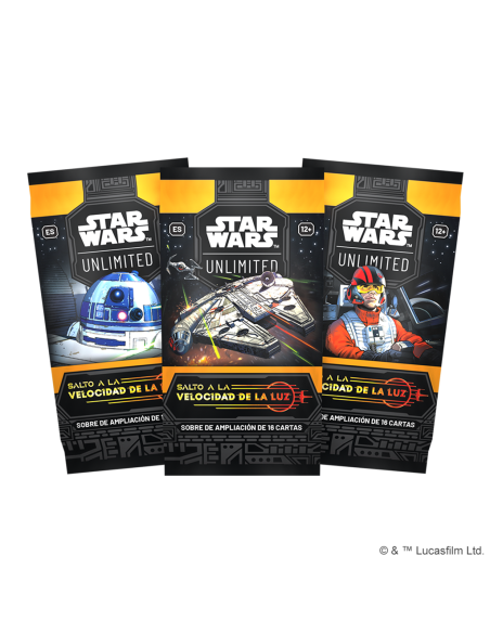 PREORDER Star Wars Unlimited. Jump to Lightspeed: Booster Box (24) Spanish  - This item is a PREORDER. It will be shipped on the PREORDER Star Wars Unlimited. Jump to Lightspeed: Booster Box (24) Spanish  - This item is a PREORDER. It will be shipped on the