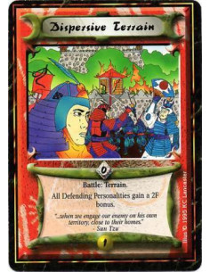 Dispersive Terrain - TerrainBefore this battle's resolution: Give each defending Personality at this battlefield +2F until the