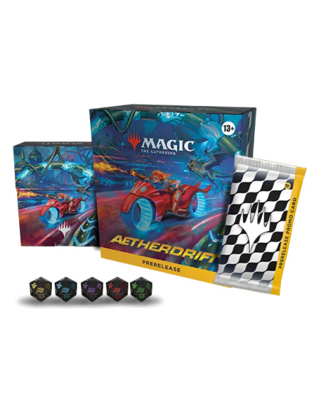 Kit de presentacion Aetherdrift  - ¡Enciende el motor para una emocionante carrera mortal por el Multiverso! Sortea peligrosos o
