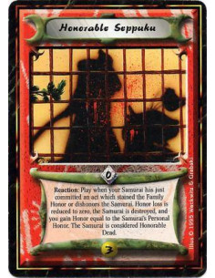 Honorable Seppuku - PoliticalReaction: After one of your Samurai creates, is targeted by, or is affected by an effect that dish