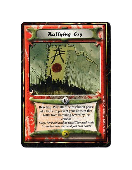 Rallying Cry - Reaction: After a battle's Resolution Segment: This battle's resolution does not bow your units at the current b Rallying Cry - Reaction: After a battle's Resolution Segment: This battle's resolution does not bow your units at the current b