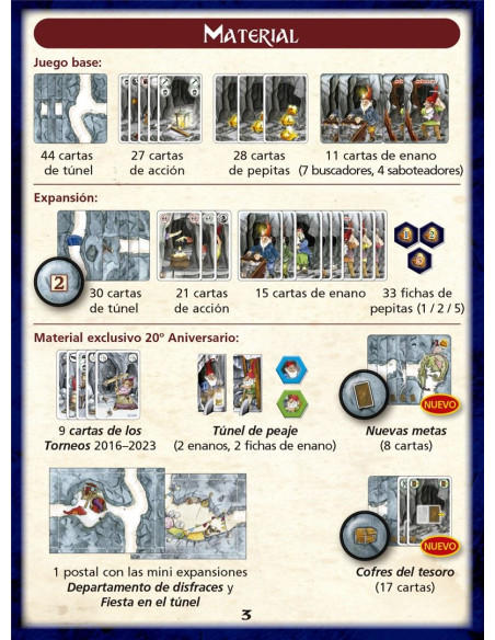 Saboteur 20 Aniversario  - Saboteur: 20 Aniversario es un juego de cartas que se presenta como la edición 20 aniversario de uno 