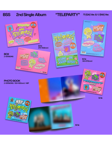 SEVENTEEN (BSS) - Teleparty  - Contenido:- Caja- Photo Book- Mini Book- Pin Badge- CD-R- Sticker Pack- 2 Photocard (2 de 6)- Lib