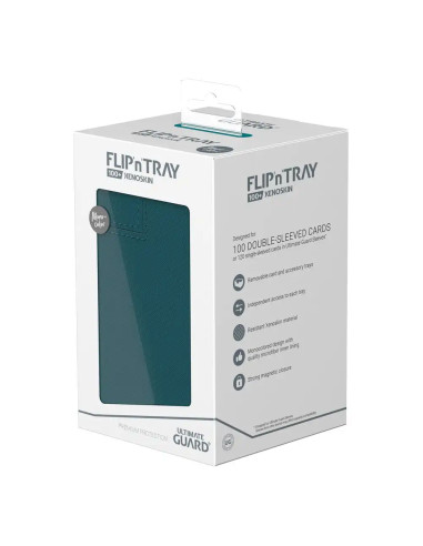 copy of Flip'n'Tray Deck Case 100+ Standard Size XenoSkin Monocolor Petrol. Ultimate Guard  - copy of Flip'n'Tray Deck Case 100+
