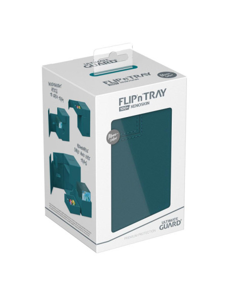 copy of Flip'n'Tray Deck Case 100+ Standard Size XenoSkin Monocolor Petrol. Ultimate Guard  - copy of Flip'n'Tray Deck Case 100+