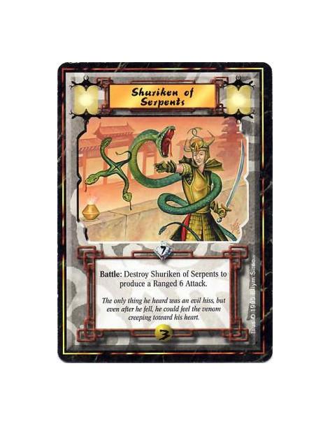 Shuriken of Serpents  - Battle: Destroy this card: Ranged 6 Attack