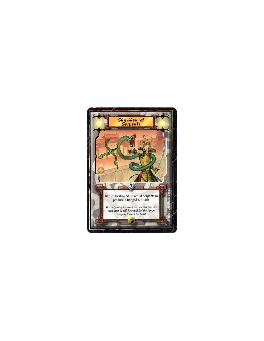Shuriken of Serpents  - Battle: Destroy this card: Ranged 6 Attack
