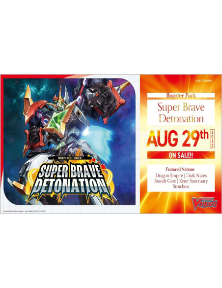 RESERVA Super Brave Detonation DZ-BT09: Caja de Sobres (24)  - Este producto es una RESERVA, y se servirá en la fecha de salida: