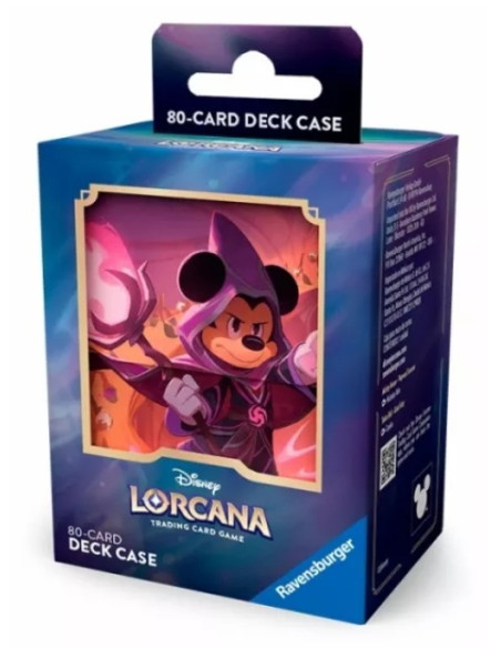PREORDER Lorcana Reign of Jafar: Mickey Mouse – Wayward Sorcerer Deck Box  - This item is a PREORDER. It will be shipped on the 