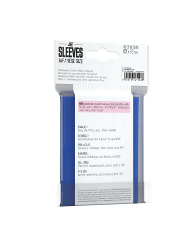Fundas Azules Just Sleeves Japanese size (62x89) (60)  - Fundas del tamaño Small / estandar japonés para juegos como Yu-Gi-Oh!, 