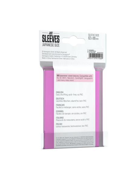 Pink Just Sleeves Japanese size (62x89) (60)  - 