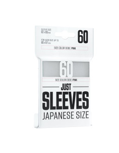 White Just Sleeves Japanese size (62x89) (60)  - Fundas del tamaño Small / estandar japonés para juegos como Yu-Gi-Oh!, Weiß Sch