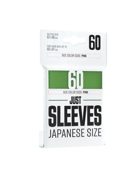 Green Just Sleeves Japanese size (62x89) (60)  - Fundas del tamaño Small / estandar japonés para juegos como Yu-Gi-Oh!, Weiß Sch