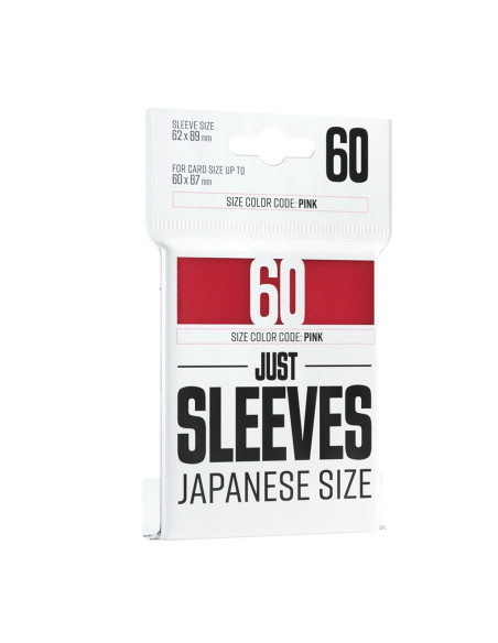 Red Just Sleeves Japanese size (62x89) (60)  - Fundas del tamaño Small / estandar japonés para juegos como Yu-Gi-Oh!, Weiß Schwa