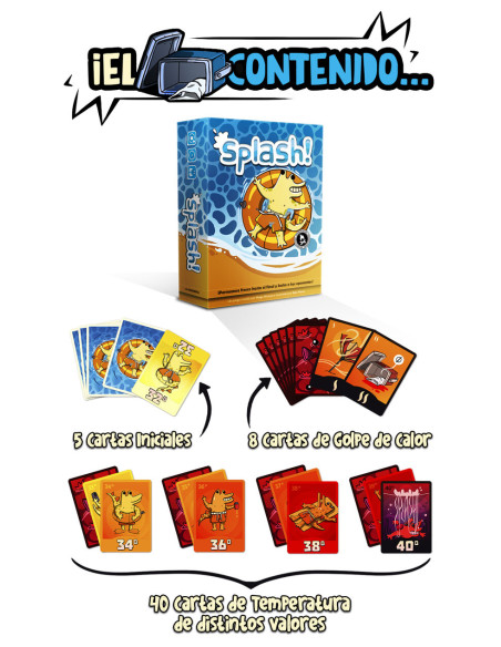 Splash! Juego de Cartas  - ¿Y que hay mejor para sofocar ese calorcito que ayudar a nuestros amigos a refrescarse subiendo su te