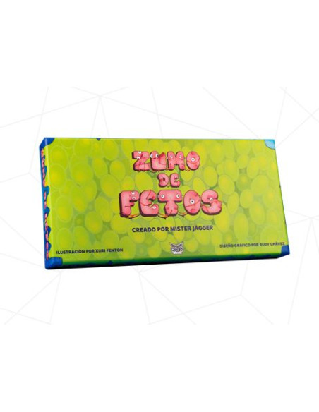 Zumo de Fetos. Juego de Mesa  - ¡Aplasta esas uvas! Un rápido duelo de mentiras para 2 jugadores. Acumula acciones secretas para