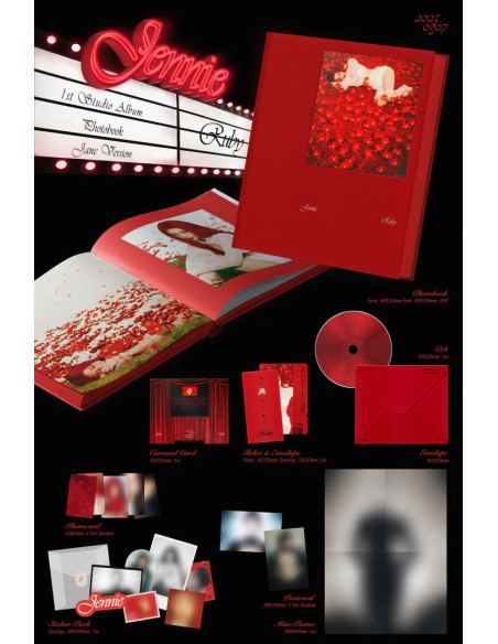 BLACKPINK - JENNIE - RUBY (Photobook Ver) + Official Photocard  - BLACKPINK - JENNIE - RUBY (Photobook Ver)2 Versiones: Zen (Neg