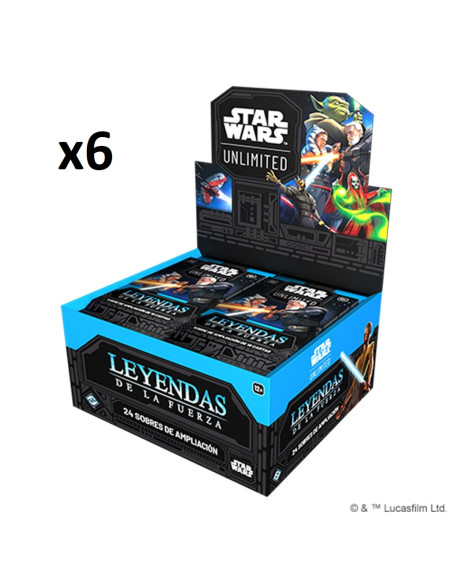 PREORDER Star Wars Unlimited - Legends of the Force: Case (6x Booster Box) Spanish  - This item is a PREORDER. It will be shippe