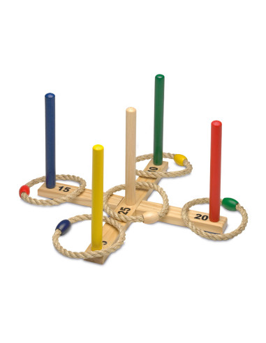 Rings Stick  - Lanza las anillas y atrapa los palos de mayor puntuación para ser el ganador. El juego está fabricado en madera d